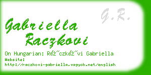 gabriella raczkovi business card